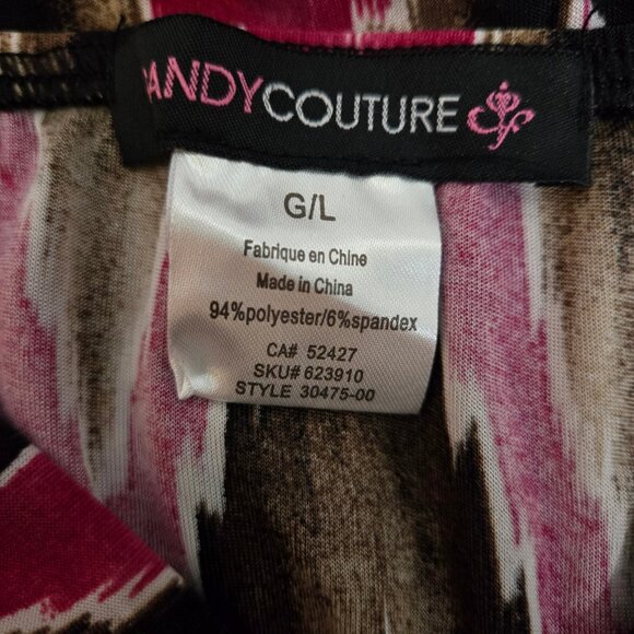 Y2K Mini Halter Dress Size L McBling Boho Groovy Ikat Print Purple Brown 2000s - Picture 10 of 10